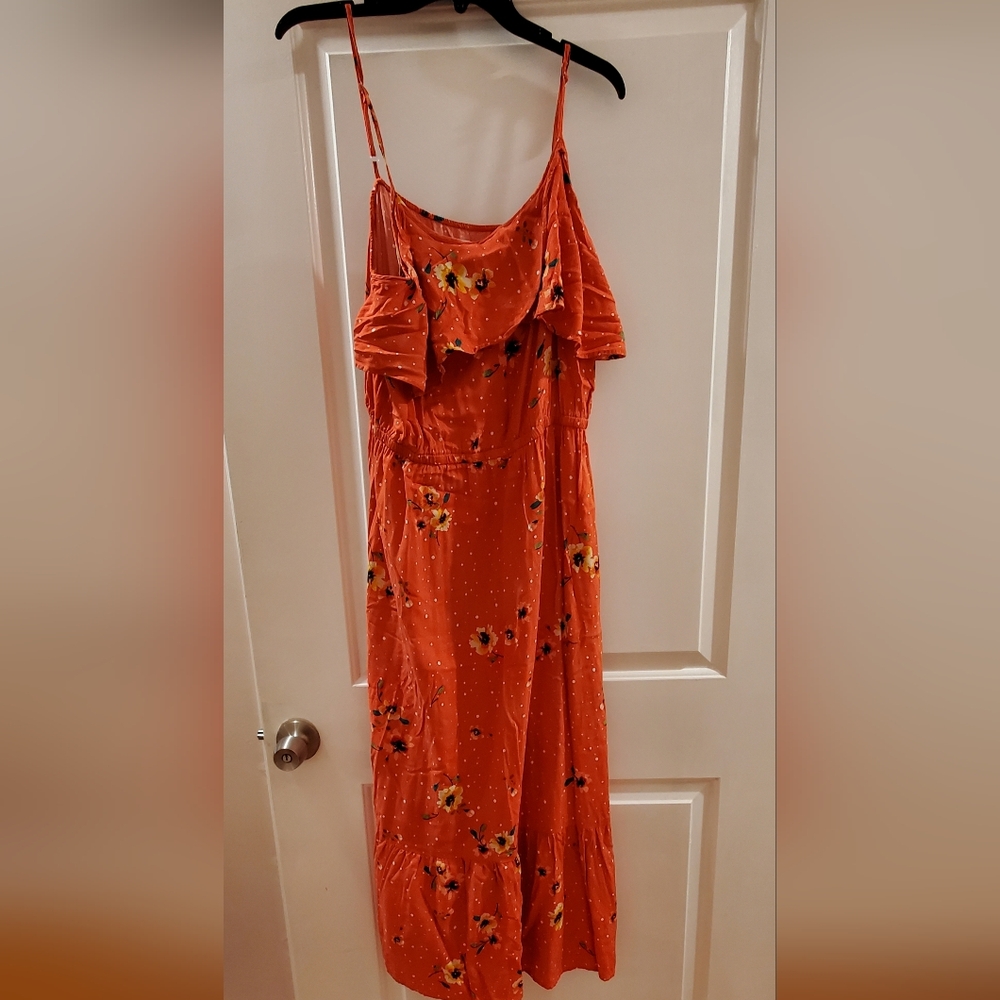 Floral Orange Women's Dress